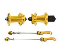 ANKROYU Bolany Premium Mountain Bike Hub Bearing High Speed Durable Aluminum Alloy 7075 Bicycle Hub Axle with 4 Sealed Bearings for XD HG 8 11 Speed Freewheel Quick Release 130mm 1 (Gold)