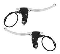 ANKROYU Brake Lever Electric Bicycle, All Aluminum Short Wire Handle, Left Right Pair Design, Weather Resistant Braking System for Electric Cycle Scooter