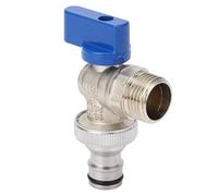 ANKROYU Brass Angle Stop Valve, G1 / 2 in Male Inlet to G3 / 4 in Male Outlet Quick Adapter, 1/4 Turn Water Shut Off Valve for Taps Toilets, Plumbing Control
