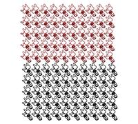 ANKROYU Bunny Clips Cute Hollow Out Strong Metal Small Paper Clips for Documents Clothing 100Pcs Black Red