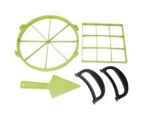ANKROYU Cake Divider Set Plastic Equal Slicing Tool with Handles for Dividing Round and Square Cakes for Parties and Baking Enthusiasts Durable Lightweight and Easy to Clean
