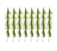 ANKROYU Carp Fishing Tied Hair Rigs, 8 PCS Nylon Grass Line with Barbed Hooks, Bottom Fishing Rig for Large Carp, Still Water Angling Hooks (8#)