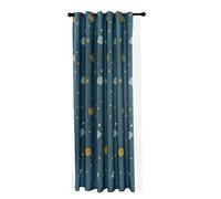 ANKROYU Cartoon Blue Planets Dimaging curtains 100% Polyester Light Statuted Window blinds for Bedroom Living Room Children's Room 100x250cm 1PC 2PC Options Soft Touching Thermis