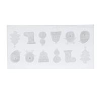 ANKROYU Cartoon Chocolate Mold Silicone Candy Decorative Baking Mold Reusable Non Stick Food Grade DIY Kitchen Tool for Home Bakery Dessert Shop White 223g (50-1296 Christmas Series White)