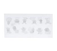 ANKROYU Cartoon Chocolate Mold Silicone Candy Decorative Baking Mold Reusable Non Stick Food Grade DIY Kitchen Tool for Home Bakery Dessert Shop White 223g (50-1297 Zodiac White)