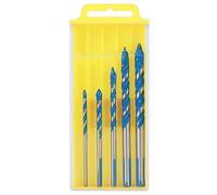 ANKROYU Center Drill Ceramic Tile Drill Bit Set High Speed Steel U Shaped Spiral Grooves for Glass Ceramic Tile Plastic Wood DIY Drilling 5pcs 4mm 5mm 6mm 8mm 10mm