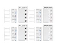 ANKROYU Checklist Board Chore Chart Planner PVC Material Detachable Paper Task Organizer for Home Office Travel Organization 4 Pieces 20x12cm (MYCHORES)
