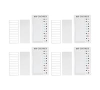 ANKROYU Checklist Board Chore Chart Planner PVC Material Detachable Paper Task Organizer for Home Office Travel Organization 4 Pieces 20x12cm (White Card)