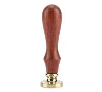ANKROYU Classic Wooden Brass Sealing Wax Stamp Stick Elegant Vintage Wax Seal Stamp for Wedding Invitations Letters Envelopes Gifts Craft DIY Projects Wood Handle 9cm 5 Styles (Miscellaneous F: 203)