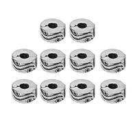 ANKROYU Clip Lock Beads Antique Silver 10pcs Non Slip Positioning Clip Buckle Beads for DIY Jewelry Making Bracelets Necklaces Accessories (Style 2)