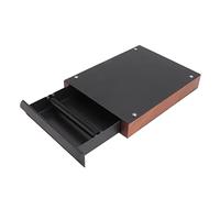 ANKROYU Coffee Knock Box Drawer Stainless Steel Pull Out Style Coffee Ground Powder Container Bin for Cafe Restaurant Home Bar Large Capacity Space Saving Durable Proof Easy Clea (Black)