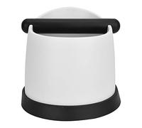 ANKROYU Coffee Knock Out Box Large Plastic Espresso Coffee Grounds Container Noise Reducing Durable ABS Material for Home Cafe Restaurant Black White 17.4x15.7cm 800g (Black) (White)