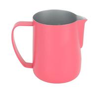 ANKROYU Coffee Latte Art Pitchers Professional Stainless Steel Milk Frothing Pitcher with Bevel Design 450ml Capacity for Baristas and Home Coffee Enthusiasts Durable and Ergonomic (Red)