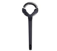 ANKROYU Coffee Machine Cleaning Brush Detachable Nylon Round Brush Deep Clean Tight Corners Prevent Scald Long Handle with Measuring Spoon for Espresso Coffee Maker Durable PP Mate (Inner diameter