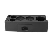 ANKROYU Coffee Portafilter Holder Coffee Tamper Stand Coffee Tamping Station Stylish Simple Multipurpose Large Capacity Storage Organizer for Home Coffee Shop Bar Premium ABS Black