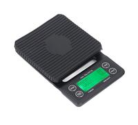 ANKROYU Coffee Scale and Timer Digital High Accuracy 0.1g Precision Multi Functional Kitchen Scale with 3kg Capacity for Home Barista Coffee Brewing Cooking Baking ABS Silicone Bla