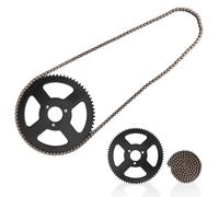 ANKROYU Complete Replacement Chain Kit for Mini Bikes, 25H 144 Links with Steel Sprocket - High Durability for 49cc-50cc Pocket Bike, Dirt Bike, ATV, Quad, Easy Install