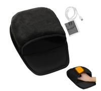 ANKROYU Computer Mouse Pads, Heated Mouse Pad, Heated Desk Mat USB Heated Computer Mouse Pad Hand Warmer Roomy Hand Warming Mouse Pad Desk Accessories(black)