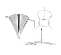 ANKROYU Confectionery Funnel Stainless Steel Baking Funnel Cake Decorating Tool Pancake Batter Dispenser Bakery Funnel for Home Commercial Kitchen