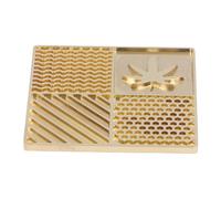 ANKROYU Copper Ice Cube Stamp Plate Professional Bartender Tool Custom Ice Design Tray for Cocktails Whiskey Bourbon Lovers Home Bar Accessories 10x10cm (B04)