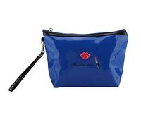 ANKROYU Cosmetic Bag up Bag Travel Wash Bag Fashionable PU Leather Large Capacity Zipper Closure Portable Cosmetic Storage Bag for Women Travelers Rose Red Pink Black Blue (51181016A Red) (51181016C