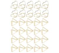 ANKROYU Cute Paper Clips 30PCS Triangular Heart Shaped Metal Rustproof Fancy Colorful Office Supplies for Organizing Documents Notebooks Bookmarks Scrapbooking and Calendar Marking