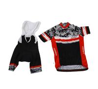 ANKROYU Cycling Jersey Set for Men Breathable Quick Dry Short Sleeve Shirt with Padded Bib Shorts Bike Riding Gear Reflective Safety Strips 3D Comfort Foam Long Distance Road Biking Black (M)
