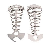 ANKROYU Deck Tie Down Anchor Wind Rope Tightener Tent Stakes Anti Trip Tent Rope Tensioner Fish Bone Shape Design for Outdoor Camping Hiking Aluminum Alloy Material 2Pcs