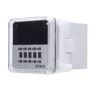 ANKROYU Digital Display Time Relay 0.01S to 99H 99M Timer with LED Screen Power On Delay Function 1NO 1NC Contacts for Electrical Control Systems Panel or DIN Rail Mount Alloy Hous