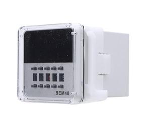 ANKROYU Digital Display Time Relay 0.01S to 99H 99M Timer with LED Screen Power On Delay Function 1NO 1NC Contacts for Electrical Control Systems Panel or DIN Rail Mount Alloy Hous