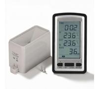 ANKROYU Digital Wireless Rain Gauge with Temperature Sensor - Professional Rainfall Meter Tracking Hourly/Daily/Weekly Data, Indoor Outdoor Thermometer, 100m Range