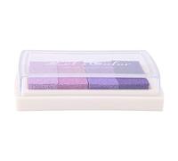 ANKROYU DIY Cute Watercolors Ink Pad Stamp Inkpad Non Safe Easy to Use for Scrapbooking Greeting Cards Love Letters 5 Gradient Colors Plastic 17g 7.6x5.2x1.8cm (Purple Gradient)