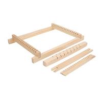 ANKROYU DIY Mini Traditional Wooden Weaving Machine Handmade Knitting Craft Kit Educational for Beginners Adults Solid Wood 22.1x16x2.8cm Weaving Width 13.5cm Includes Yarn Paucico