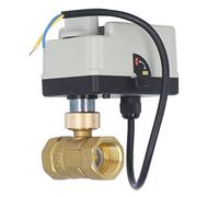 ANKROYU DN20 3/4 Inch Normally Closed Motorized Ball Valve, IP54 Brass Body ABS Casing, 2 Way Electrical Valve DC for Pressure Water Systems Mixing Applications