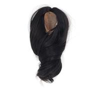 ANKROYU Doll Hair Wig 1/6 Scale Soft Silky Long Curly Synthetic Hair For Ball Joint Dolls Photography Collections Styling 15.5 17.5cm Head Circumference (Black)