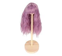 ANKROYU Doll Wig Artificial High Temperature Silk Hair Doll Long Curly Hair for 1/6 15.5 17cm Doll for Customization Styling Easy to Maintain Lightweight Realistic Look (Purple)