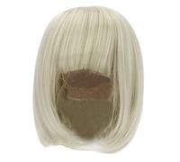 ANKROYU Doll Wig BJD Hair Straight Bang Shoulder Length Soft Fiber Easy Cutting Styling for 1/3 BJD Dolls 21 24cm High Temperature Fibre Mesh (Matcha Green)