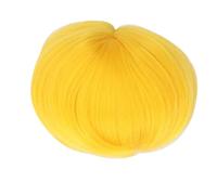 ANKROYU Doll Wig Central Parting Short Wig Soft Silk Mesh Cloth Artificial Hair for Mechanical Or Ball Jointed Dolls Customizable Styling Realistic Scalp Design (1/3 22-23cm Head Circumference)