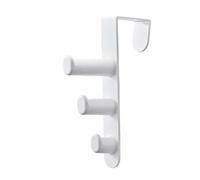 ANKROYU Door Hook Over The Door No Drilling Space Saving Coat Hanger Towel Rack Organizer for Bathroom Bedroom ABS Material 15.5x4.3cm