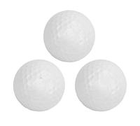 ANKROYU Double Layer Golf Practice Balls 3Pcs Set with Honeycomb Design High Elasticity Synthetic Rubber Core for Beginners Training Outdoor Sports White Golf Balls