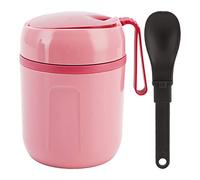 ANKROYU Double Layer Insulated Food Jar Premium 304 Stainless Steel Thermal Soup Container Keep Food Hot or Cold for Office School Travelling Camping 480ml (Pink)
