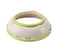 ANKROYU Double Sided Embroidery Stand Hoop 16.5cm 25cm Punch Needle Frame for Cross Stitch Quilting Secure Clamp Design Sturdy Plastic Round Hoop for Handcrafting Projects (Green)