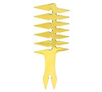 ANKROYU Double Sided Wide Tooth Comb, Retro Plastic Hairdressing Combs, Men's Oiled Hair Comb for Mustache Straightening and Oil Styling(Gold)