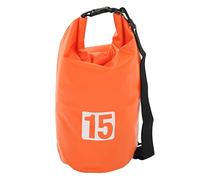 ANKROYU Dry Bag PVC Durable Foldable Dry Storage Bag with Shoulder Strap for Swimming Rafting Camping Kayaking Outdoor Activities 15L Large Capacity (Orange)