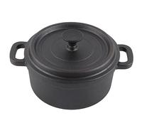 ANKROYU Dutch Oven Cast Iron Pot with Lid Traditional Style Thickened Ergonomic Handle Insulation Cooking Pot for Slow Cooking Roasts Soups Stews Gas Electric Oven Barbecue (Diameter 20CM)