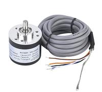 ANKROYU E6B2 CWZ6C Incremental Rotary Encoder High Precision 38mm Diameter Stainless Steel Spindle Metal Shell for CNC Machinery and Industrial Automation DC5 26V (300P/R)