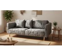 ANKROYU Easy Change Printed Slipcover for 3-Seater Sofa (190-230cm), Pet Proof & Non-Slip Elastic Cover - Machine Washable, Wrinkle & Fade Resistant Home Protection