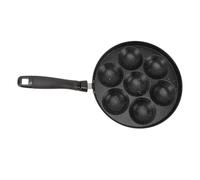 ANKROYU Egg Pan Nonstick 7 Hole Omelette Frying Pan Premium Stainless Steel Fast Heating Breakfast Maker for Home Kitchen Cooking 26cm with Heatproof Handle