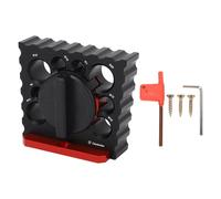 ANKROYU Electric Drill Dowel Maker Kit Adjustable 8 Hole Woodworking Jig Semi Automatic Rotation Head Round Rod for DIY Projects Aluminum Alloy Construction