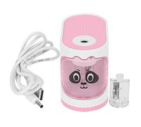 ANKROYU Electric Pencil Sharpener Auto Stop USB Battery Powered with Non Slip Base Large Shavings Container for Classroom Office Artists Students Teachers Safe Efficient (Pinkish)